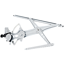 Front, Passenger Side Power Window Regulator, with Motor, with 6 Pins, 6-Prong Connector