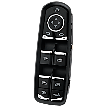 Front, Driver Side Window Switch, Black