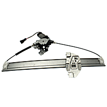 Rear, Passenger Side Power Window Regulator, With Motor