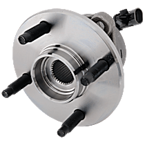 Front, Driver or Passenger Side Wheel Hub, 4-Wheel ABS, with 4 Stud Hub, 4 Lugs, With Bearing, With Sensor