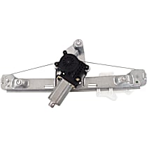 Rear, Passenger Side Power Window Regulator, With Motor