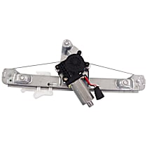 Rear, Driver Side Power Window Regulator, With Motor