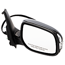 Passenger Side Mirror, Power Adjust, Non-Heated, Paintable, Manual Folding, In-housing Signal Light, No Blind Spot Feature, No Memory, No Puddle Light, No Auto-Dimming