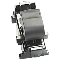 Front or Rear, Passenger Side Window Switch, Black, 1 Button