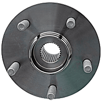 Front, Driver or Passenger Side Wheel Hub, 5 Lugs, With Bearing