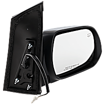 Passenger Side Mirror, Power Adjust, Heated, Paintable, Manual Folding, No Signal Light, No Blind Spot Feature, No Memory, No Puddle Light, No Auto-Dimming