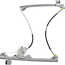 Front, Passenger Side Manual Window Regulator, Hand-Crank Type
