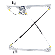 Front, Driver Side Manual Window Regulator, Hand-Crank Type