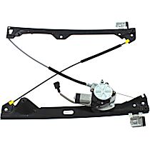 Rear, Driver Side Power Window Regulator, With Motor