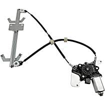 Rear, Passenger Side Window Regulator, Power, With 6-Prong Connector