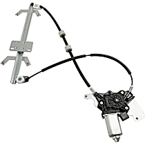 Rear, Driver Side Window Regulator, Power, With 6-Prong Connector
