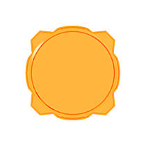 5112 Offroad Light Cover - Amber, Universal, Sold individually