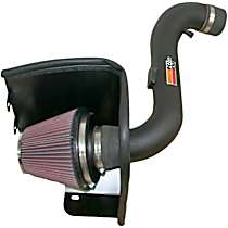 K&N Cold Air Intake - Premium High Flow, Lifetime Washable Filter, Guaranteed Horsepower Increase - 57-2564