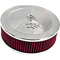 60-1120 Air Cleaner Assembly - Stainless Steel Top; Red Filter, Cotton Gauze, Universal, Assembly