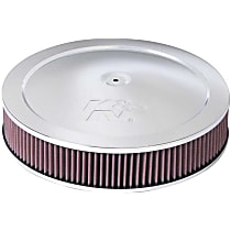 60-1280 Air Cleaner Assembly - Chrome Top; Red Filter, Cotton Gauze, Universal, Assembly