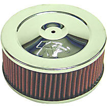 60-1330 Air Cleaner Assembly - Chrome Top; Red Filter, Cotton Gauze, Universal, Assembly