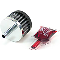 62-1000 Crankcase Breather - Chrome Top; Black Base, Universal