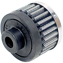 Crankcase Breather - Chrome Top; Black Base, Universal
