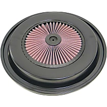 66-1202 Air Cleaner Top - Black with Red Filter, Universal