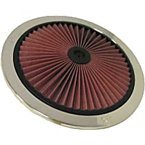 66-1401XP Air Cleaner Top - Chrome with Red Filter, Universal