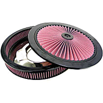 66-3000 Air Cleaner Assembly - Black & Red Top; Red Filter, Cotton Gauze, Universal, Assembly