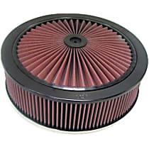 Air Cleaner Assembly - Black & Red Top; Red Filter, Cotton Gauze, Universal, Assembly