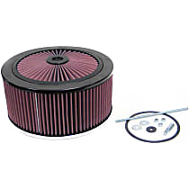 66-3140 Air Cleaner Assembly - Black & Red Top; Red Filter, Cotton Gauze, Universal, Assembly