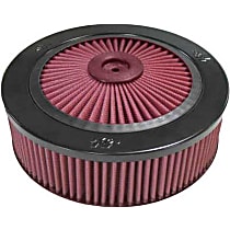 66-3150 Air Cleaner Assembly - Black & Red Top; Red Filter, Cotton Gauze, Universal, Assembly