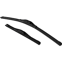 Front, Driver and Passenger Side Wiper Blade, Frameless, Driver: 26 in.; Passenger: 17 in., Edge Series