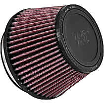 Universal Air Filter, 5 in. Flange Inside Diameter, 6.5 in. B x 4.125 in. H x 4.5 in. T Dimensions, Cotton Gauze, Washable, Sold Individ