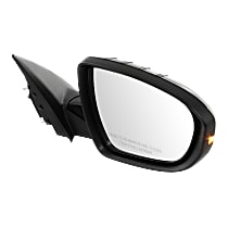 Passenger Side Mirror, Power, Power Folding, Heated, Paintable, In-housing Signal Light, Without memory, Without Puddle Light, Without Auto-Dimming, Without Blind Spot Feature, USA Built Vehicle