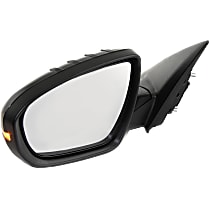 Driver Side Mirror, Power, Manual Folding, Heated, Paintable, In-housing Signal Light, Without memory, Without Puddle Light, Without Auto-Dimming, Without Blind Spot Feature