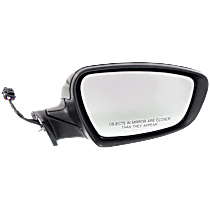 Passenger Side Mirror, Power Adjust, Heated, Paintable, Power Folding, In-housing Signal Light, No Blind Spot Feature, No Memory, With Puddle Light, No Auto-Dimming