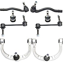Front, Driver and Passenger Side, Upper Control Arm Kit, All Wheel Drive/Rear Wheel Drive, includes Ball Joints, Sway Bar Links, and Tie Rod Ends