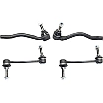 4-Piece Kit Front, Driver and Passenger Side Suspension, includes Sway Bar Link and Tie Rod End