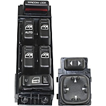 Front, Driver Side Window Switch Kit, Black, 6-Button