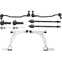 8-Piece Kit Front, Driver and Passenger Side Control Arm Kit, Front Wheel Drive,  Includes (2) Control Arm, (2) Sway Bar Link, and (4) Tie Rod End