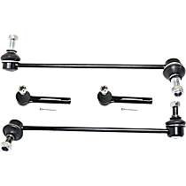 4-Piece Kit Front, Driver and Passenger Side Suspension Kit,  Includes (2) Sway Bar Link and (2) Tie Rod End