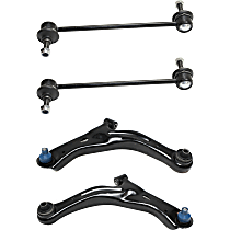 4-Piece Kit Front, Driver and Passenger Side Control Arm Kit, Includes (2) Control Arm and (2) Sway Bar Link