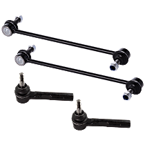 4-Piece Kit Front, Driver and Passenger Side, Outer Tie Rod End, 11.8 (in) Center to Center, includes (2) Sway Bar Link and (2) Tie Rod End