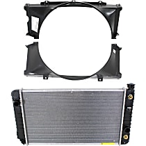 3-Piece Kit Radiator, Automatic or Manual Transmission, 6 Cyl 4.3L, includes (2) Fan Shroud and (1) Radiator