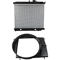 Radiator Kit, 3.5L/3.7L Engines, Aluminum Core, Plastic Tank, includes Fan Shroud