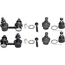 6-Piece Kit Front, Driver and Passenger Side Suspension, includes Ball Joint and Sway Bar Link