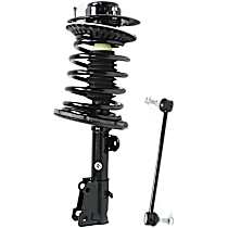 2-Piece Kit Front, Passenger Side Suspension with Loaded Strut and Sway Bar Link, FWD, Includes (1) Loaded Strut and (1) Sway Bar Link