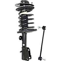 2-Piece Kit Front, Driver Side Suspension with Loaded Strut and Sway Bar Link, FWD, Includes (1) Loaded Strut and (1) Sway Bar Link