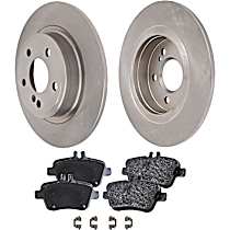 4-Piece Kit Rear Brake Disc and Pad Kit, Plain Surface, 5 Lugs, Organic, Pro-Line Series
