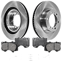 Front Brake Disc and Pad Kit, Plain Surface, 6 Lugs, 338.07 mm, Ceramic, Pro-Line Series