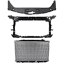 3-Piece Kit Radiator, Automatic Transaxle, Replaces Denso Type, 2.4L 4Cyl, Coupe,  Includes (1) Radiator, (1) Radiator Support, and (1) Radiator Support Cover