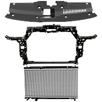 3-Piece Kit Radiator, North America Built Vehicle, 4 Cyl 1.5L, includes (1) Radiator, (1) Radiator Support, and (1) Radiator Support Cover - 