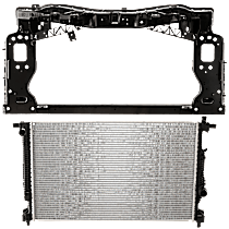 2-Piece Kit Radiator, 2.4L 4Cyl,  Includes (1) Radiator and (1) Radiator Support